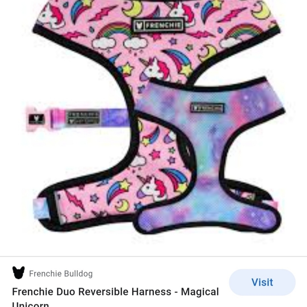 Frenchie bulldog reversible harness